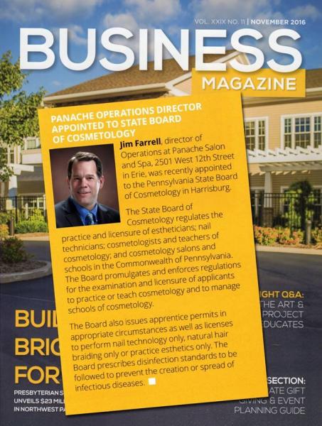 Jim Farrell Honored as Member of the Pennsylvania Board of Cosmetology