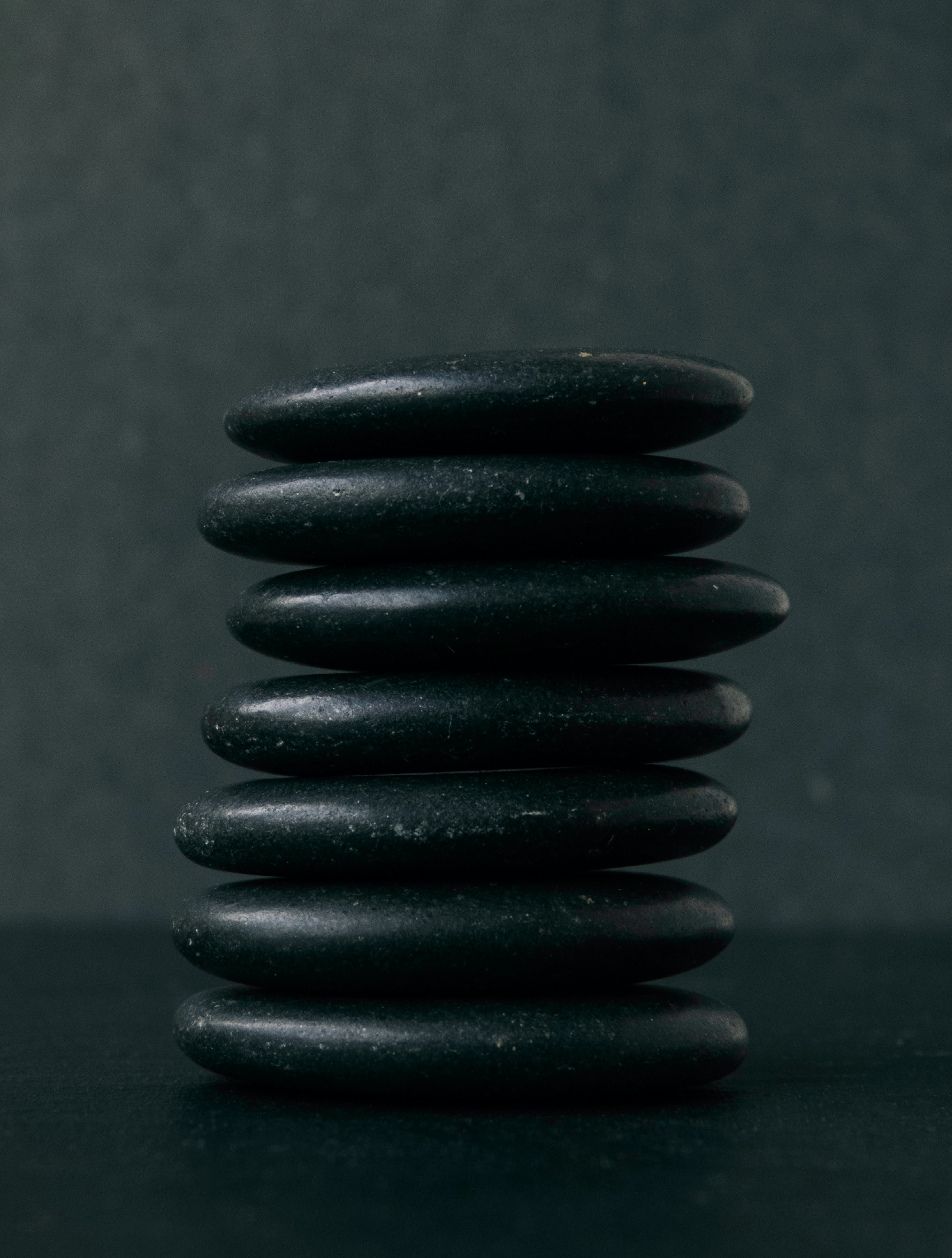 Hot stones in a stack